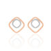 Boucles D'oreilles Pendantes Artahe Carree Or Bicolore - Boucles d'oreilles pendantes Femme | Histoire d’Or