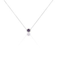 Collier Solitaire Argent Blanc Rio Santa Teresa Oxyde De Zirconium