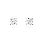 Boucles D'oreilles Puces Aphrodite Or Blanc Diamant - Clous d'oreilles Homme | Histoire d&rsquo;Or