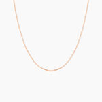 Cha&icirc;ne Igoa Maille For&ccedil;at Diamantee Or Rose - Chaines Femme | Histoire d&rsquo;Or