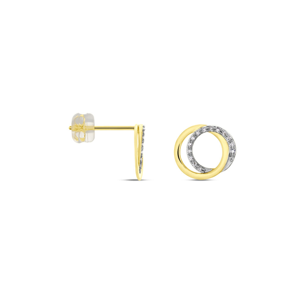 Boucles D'oreilles Or Jaune Tresha Diamants - Clous d'oreilles Femme | Histoire d’Or