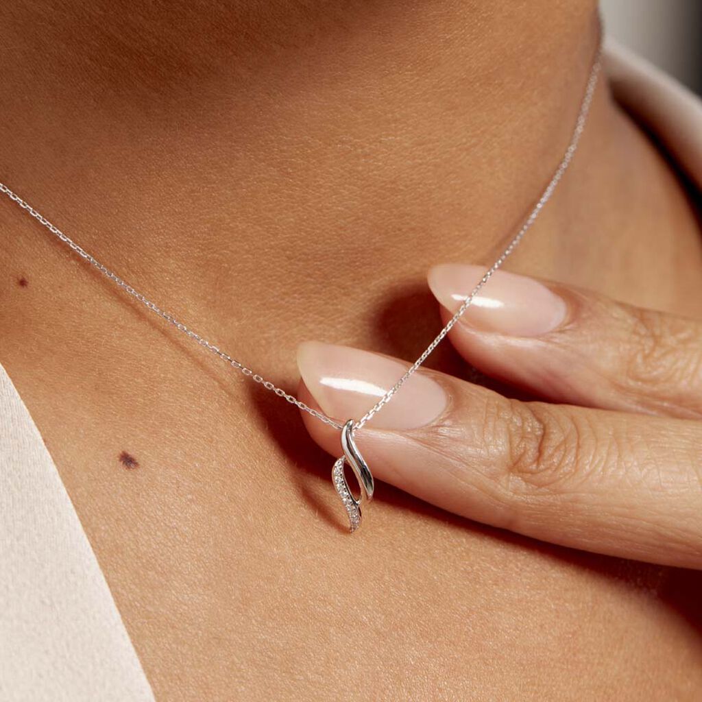 Collier Tylane Or Blanc Diamant - Colliers Femme | Histoire d’Or