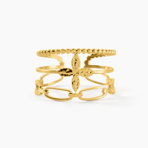 Bague Eva Acier Jaune - Bagues fantaisie Femme | Histoire d&rsquo;Or