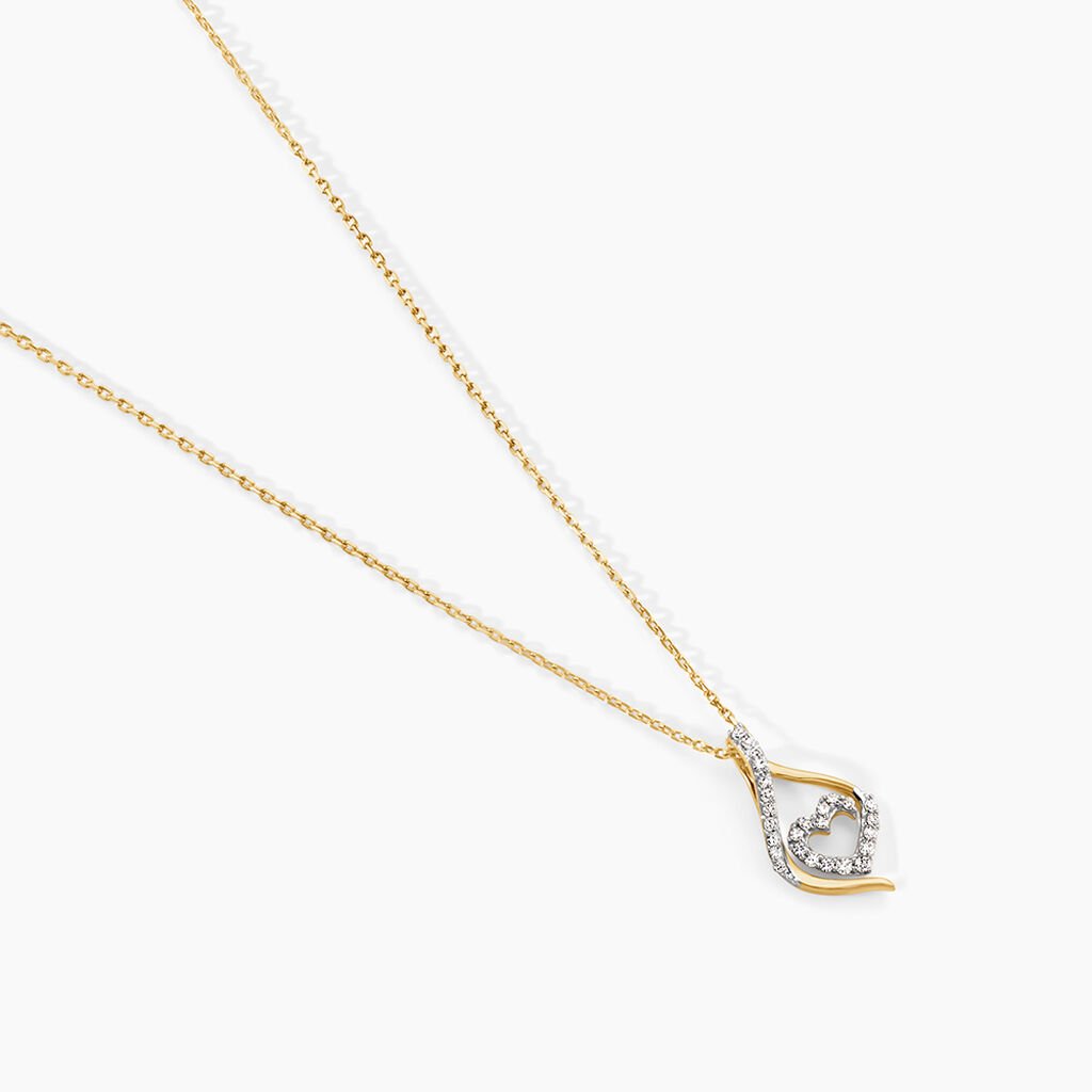 Collier Roso Or Jaune Diamant - F&ecirc;te des m&egrave;res Femme | Histoire d&rsquo;Or