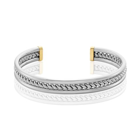 Bracelet Jonc Ouvert Acier Blanc Winnoc - Bracelets joncs Homme | Histoire d’Or