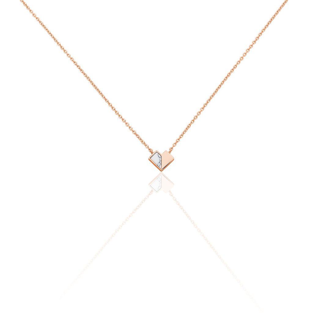 Collier Rossana Argent Rose Pierre De Synthese - Colliers fantaisie Femme | Histoire d’Or