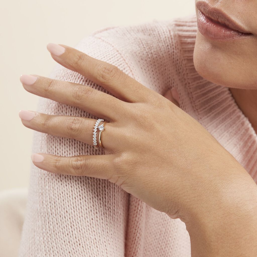 Bague Dolfina Or Jaune Oxyde De Zirconium - Bagues solitaires Femme | Histoire d’Or