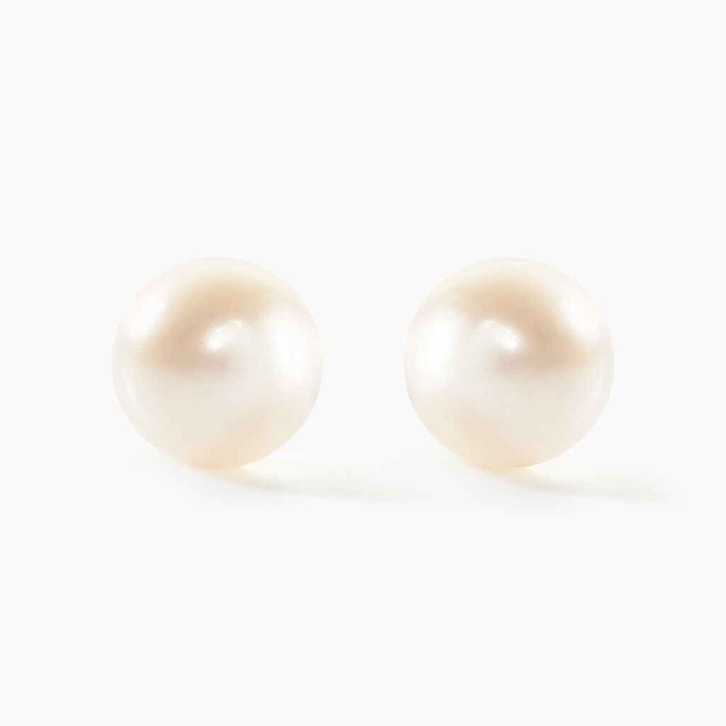 Boucles D'oreilles Puces Suki Or Jaune Perle De Culture - Clous d'oreilles Femme | Histoire d&rsquo;Or