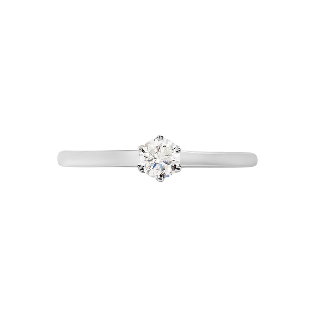 Bague Solitaire Natalia Pl Platine Blanc Diamant - Bagues solitaires Femme | Histoire d&rsquo;Or