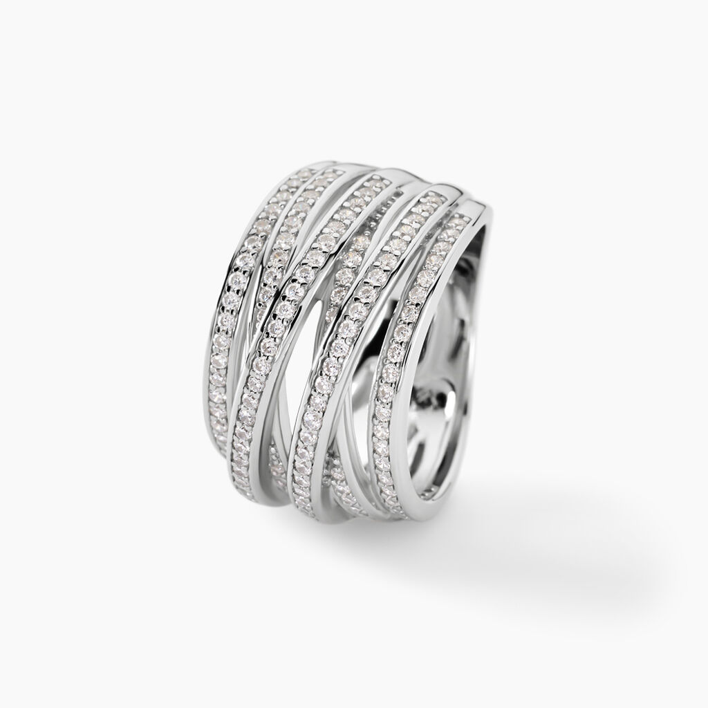 Bague Caledonia Argent Blanc Oxyde De Zirconium - Bagues avec pierre Femme | Histoire d’Or