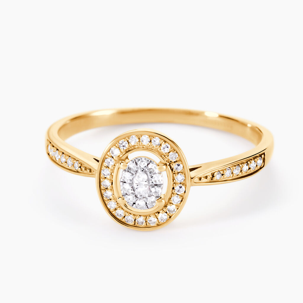 Bague Manora Or Jaune Diamant - Bagues avec pierre Femme | Histoire d’Or