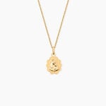 Pendentif Vierge Nuage Argent Dor&eacute; A L'Or 750/1000 - Pendentifs Communion Femme | Histoire d&rsquo;Or