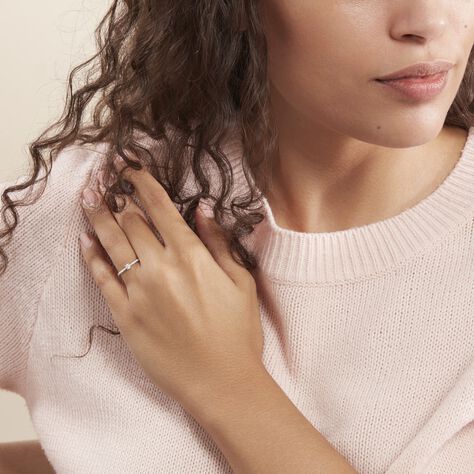 Bague Solitaire Hemera Or Blanc Diamant - Bagues solitaires Femme | Histoire d’Or