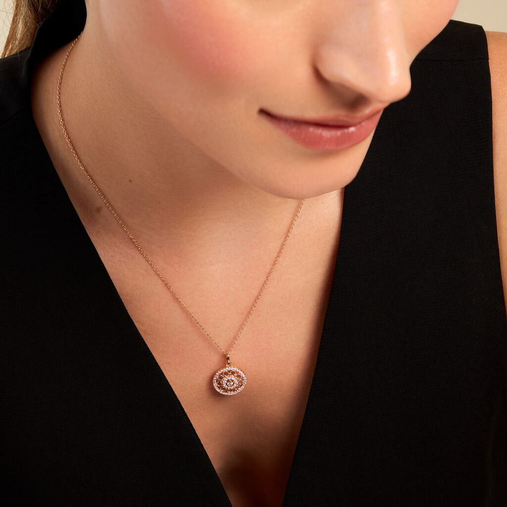Collier Danya Plaqué Or Doré Oxyde De Zirconium - Colliers Femme | Histoire d’Or
