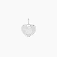 Pendentif Ange Coeur Or Blanc