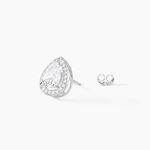 Boucles D'oreilles Puces Pilar Argent Blanc Oxyde De Zirconium - Boucles d'oreilles fantaisie Femme | Histoire d&rsquo;Or