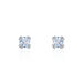 Boucles D'oreilles Puces Doreen Carre Or Blanc Oxyde De Zirconium - Clous d'oreilles Femme | Histoire d’Or