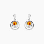 Boucles D'oreilles Argent Blanc Alanna Ambres - Boucles d'oreilles empierr&eacute;es Femme | Histoire d&rsquo;Or