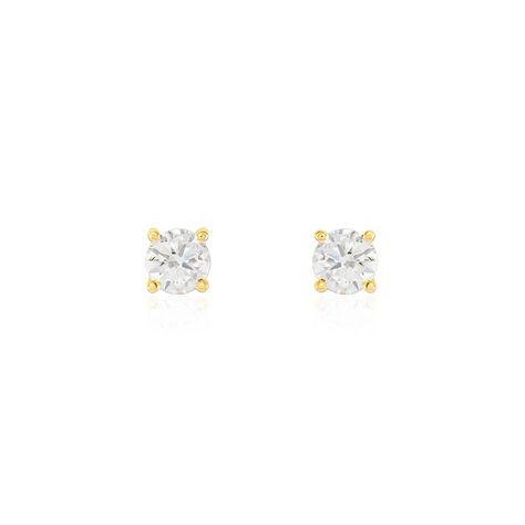 Boucles D'oreilles Puces Or Jaune Aphrodite Diamants - Clous d'oreilles Femme | Histoire d’Or