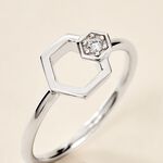 Bague Bee Good Argent Blanc Oxyde De Zirconium - Bagues solitaires Femme | Histoire d&rsquo;Or