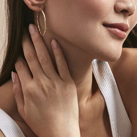 Créoles Cayla Or Jaune - Boucles d'oreilles créoles Femme | Histoire d’Or