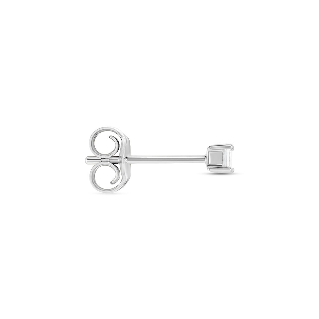 Boucle D'oreille Puces Myralie Or Blanc Diamant - Clous d'oreilles Femme | Histoire d’Or