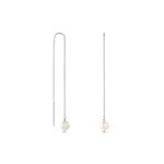 Boucles D'oreilles Pendantes Garance Argent Blanc Perle De Culture - Boucles d'oreilles fantaisie Femme | Histoire d&rsquo;Or
