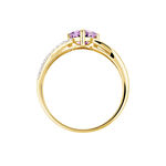 Bague Bertille Or Jaune Amethyste Et Oxyde De Zirconium - Bagues solitaires Femme | Histoire d&rsquo;Or