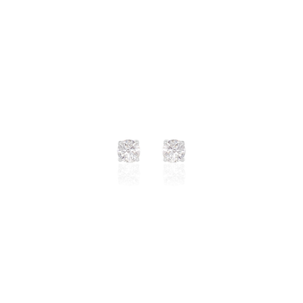 Boucles D'oreilles Puces Victoria Or Blanc Diamant - Clous d'oreilles Femme | Histoire d&rsquo;Or