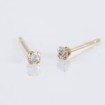 Boucles D'oreilles Puces Eddie Or Jaune Oxyde De Zirconium - Clous d'oreilles Femme | Histoire d&rsquo;Or