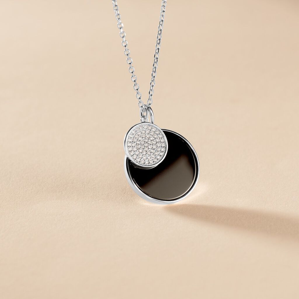 Collier Adonya Argent Blanc Céramique Et Oxyde De Zirconium - Colliers Femme | Histoire d’Or