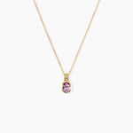 Collier Hila Argent Dor&eacute; A L'Or 750/1000 Am&eacute;thyste - Colliers pierre Femme | Histoire d&rsquo;Or