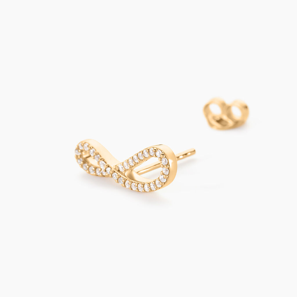 Boucles D'oreilles Puces Marlie Plaqu&eacute; Or Jaune Oxyde De Zirconium - Boucles d'oreilles fantaisie Femme | Histoire d&rsquo;Or