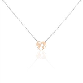 Collier Argent Bicolore Toyo - Colliers Coeur Femme | Histoire d’Or