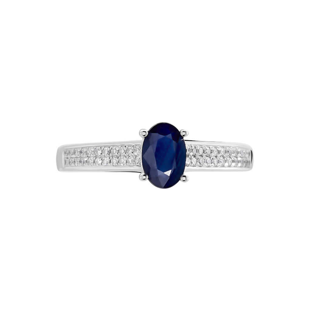 Bague Crista Or Blanc Saphir Et Diamant - Bagues solitaires Femme | Histoire d’Or