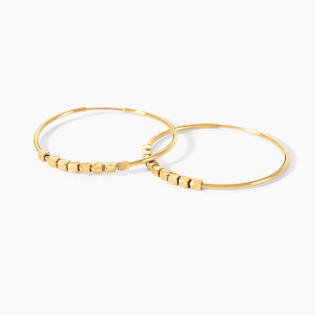 Cr&eacute;oles Spiro Or Jaune - Boucles d'oreilles cr&eacute;oles Femme | Histoire d&rsquo;Or