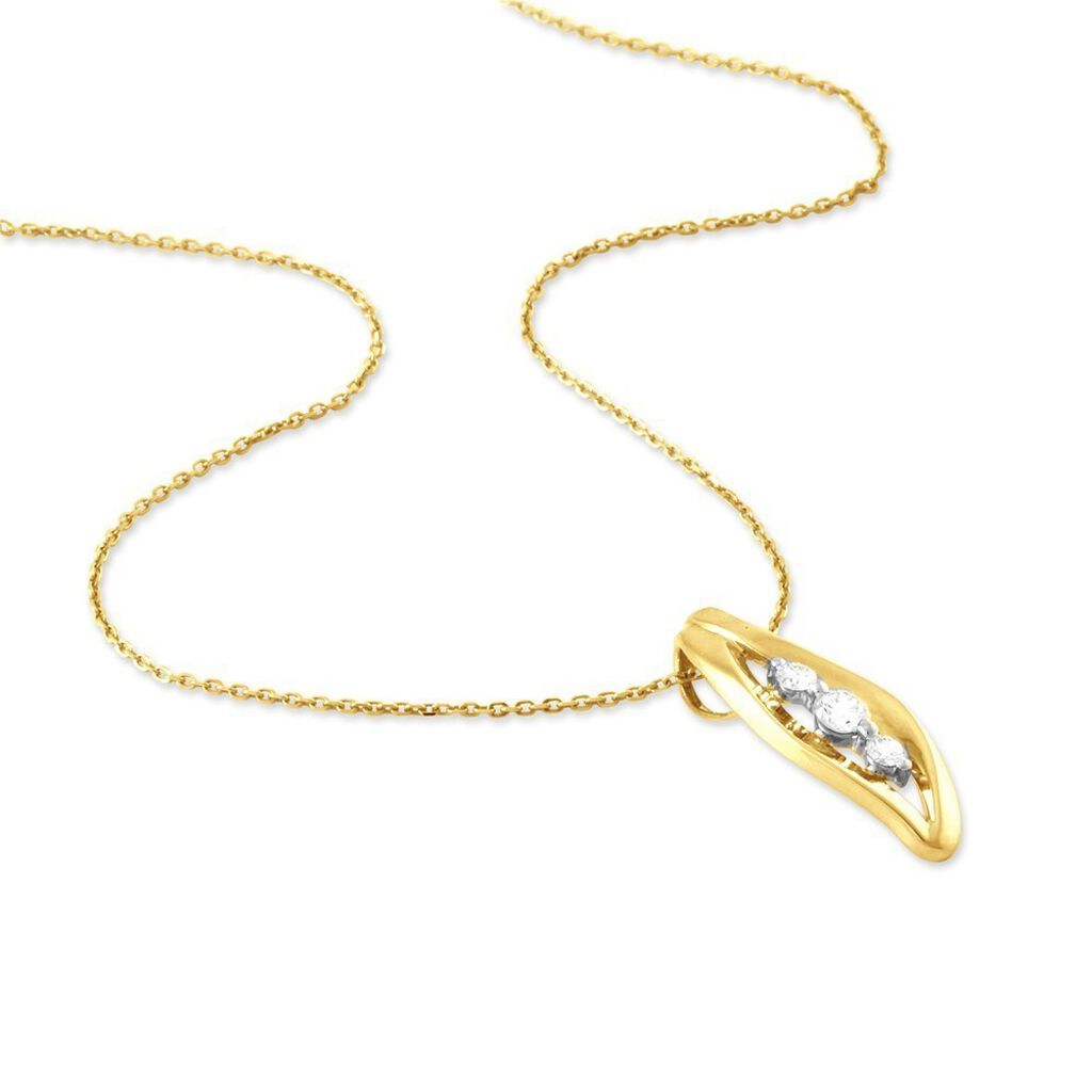 Collier Caline Or Jaune Diamant - Colliers Femme | Histoire d’Or