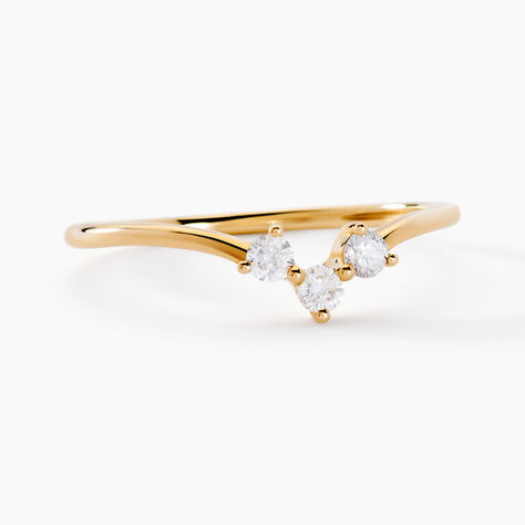 Bague Tryphena Or Jaune Diamant Synthétique - Bagues avec pierre Femme | Histoire d’Or