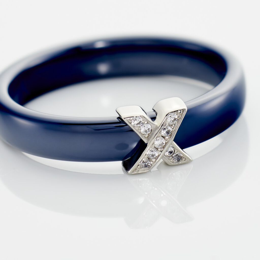 Bague Edwin Argent Blanc Céramique Oxyde - Bagues avec pierre Femme | Histoire d’Or