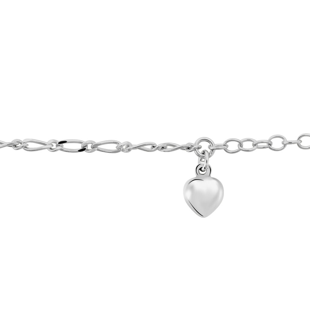 Chaîne De Cheville Laurelyn Maille Alternee 1/1 Argent Blanc - Chaînes de cheville Femme | Histoire d’Or