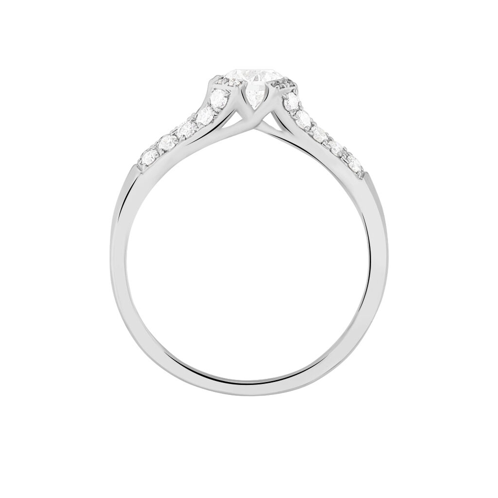 Bague Solitaire Ingrid Or Blanc Diamant - Bagues solitaires Femme | Histoire d’Or