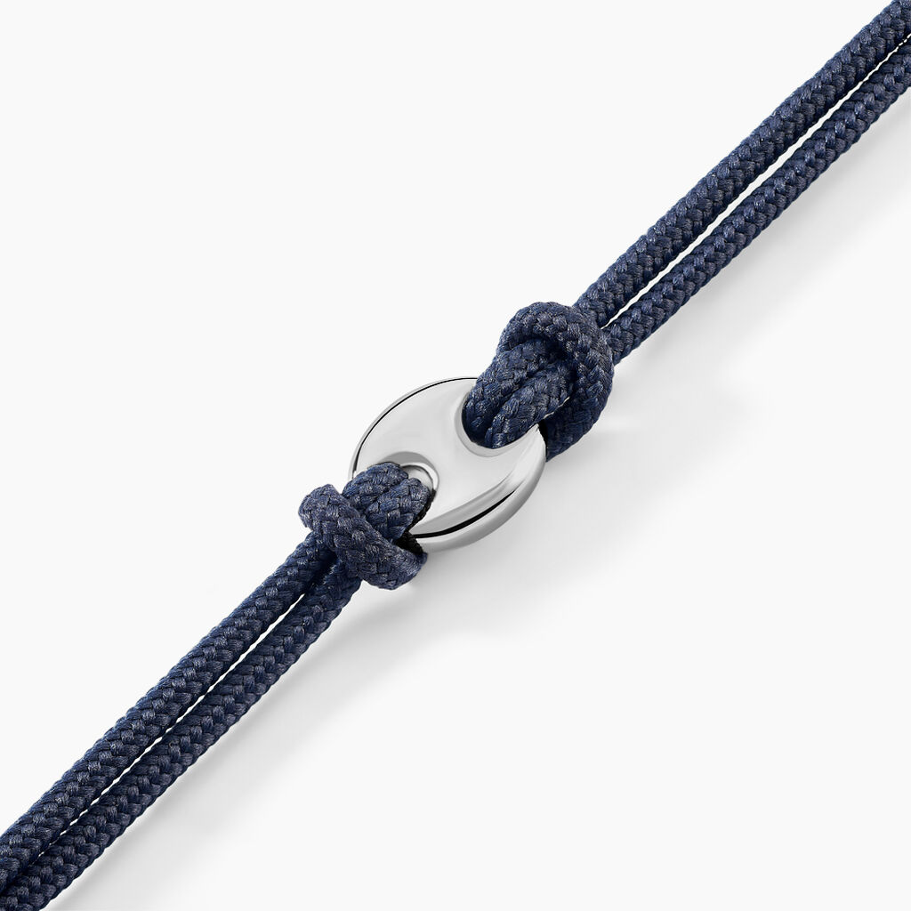 Bracelet Fabrice Acier Blanc - Bracelets cordon Homme | Histoire d’Or
