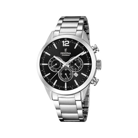 Montre Festina Timeless Chronograph Noir - Montres Homme | Histoire d&rsquo;Or