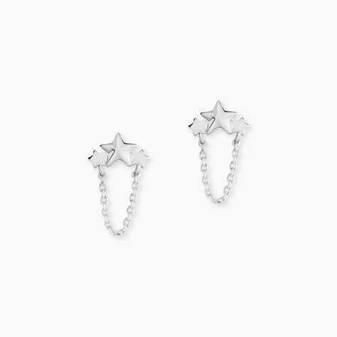 Boucles D'oreilles Pendantes Stilla Argent Blanc - Boucles d'oreilles fantaisie Femme | Histoire d&rsquo;Or