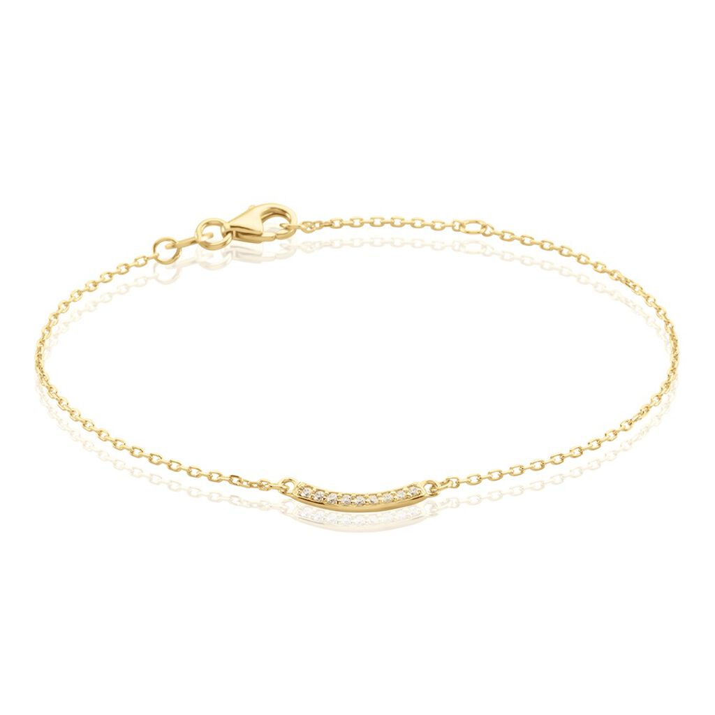 Bracelet Plaqué Or Kumb Oxydes De Zirconium