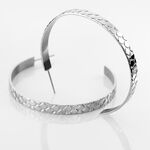 Cr&eacute;oles Abram Acier Blanc - Boucles d'oreilles cr&eacute;oles Femme | Histoire d&rsquo;Or