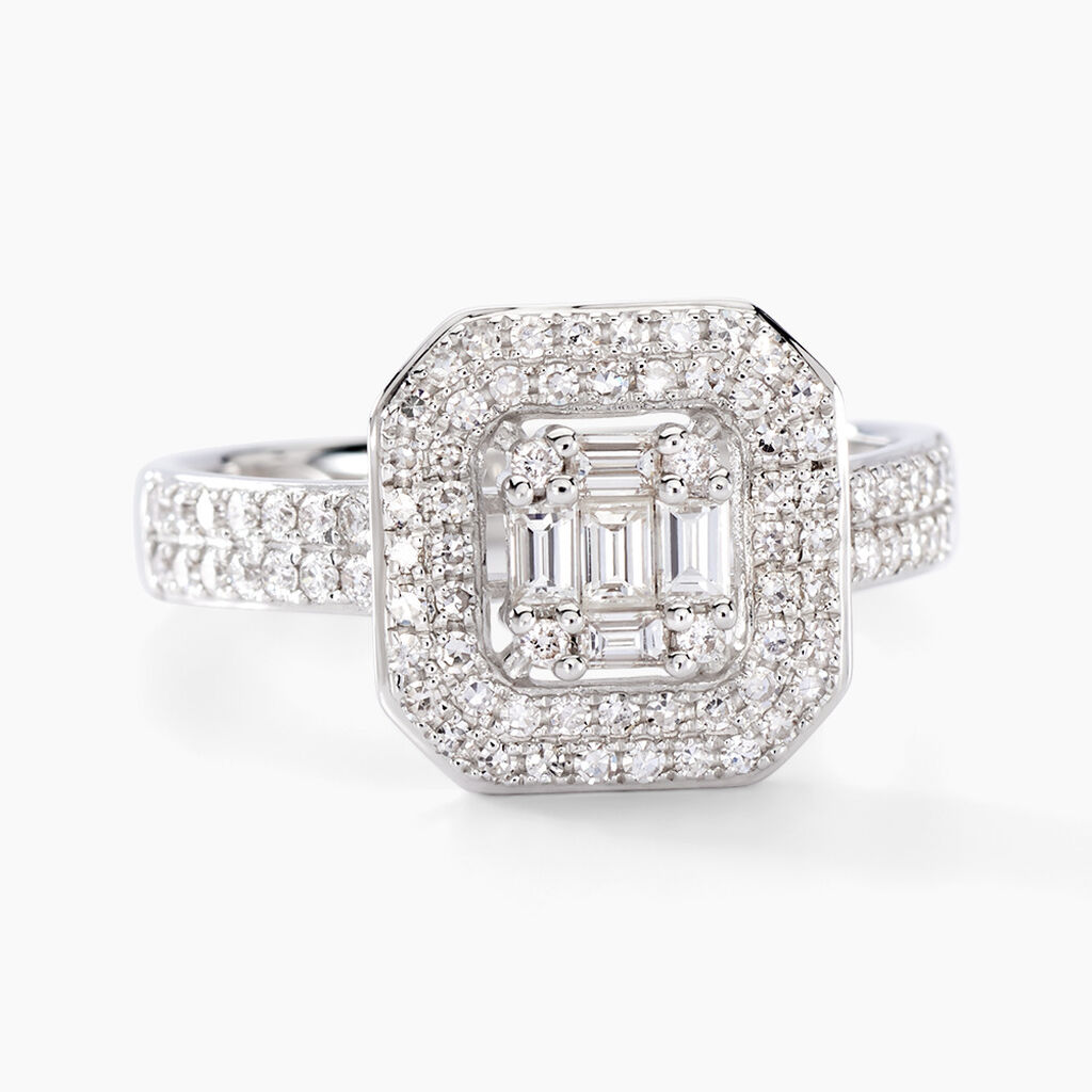 Bague Collection 1986 Or Blanc Diamant - Bagues avec pierre Femme | Histoire d&rsquo;Or