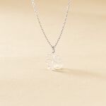 Pendentif Koulmia Trefle Diamante Or Blanc - Pendentifs Femme | Histoire d&rsquo;Or