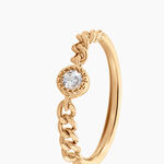 Bague Serenity Plaque Or Jaune Oxyde De Zirconium - Bagues solitaires Femme | Histoire d&rsquo;Or