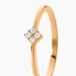 Bague Jil Plaqu&eacute; Or Jaune Oxyde De Zirconium - Bagues avec pierre Femme | Histoire d&rsquo;Or